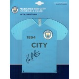 Shaun Goater 12x8 Signed Manchester City Football Metal Shirt Sign