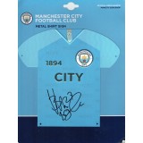 Benjani 12x8 Signed Manchester City Football Metal Shirt Sign