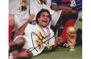 Christian Karembeu Signed France 98 World Cup 8x12 Photograph