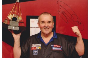 Phil 'The Power' Taylor Signed 8x12 Darts Photograph
