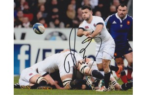 Danny Care Signed 8x10 England v France Six Nations Photograph