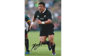 Keven Mealamu Signed All Blacks Rugby 8x12 Photo