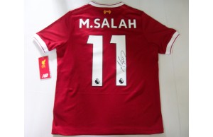 Mo Salah Signed Child Size Replica Liverpool Home Football Shirt