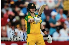 Steve Smith Signed 8x12 Australia Cricket Photograph