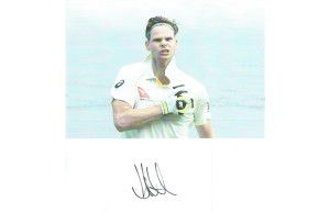 Steve Smith Australia Cricketerc Signed White Postcard (Photo Not Included)