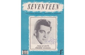 Frankie Vaughan (1928-1990) signed 'Seventeen' Sheet Music