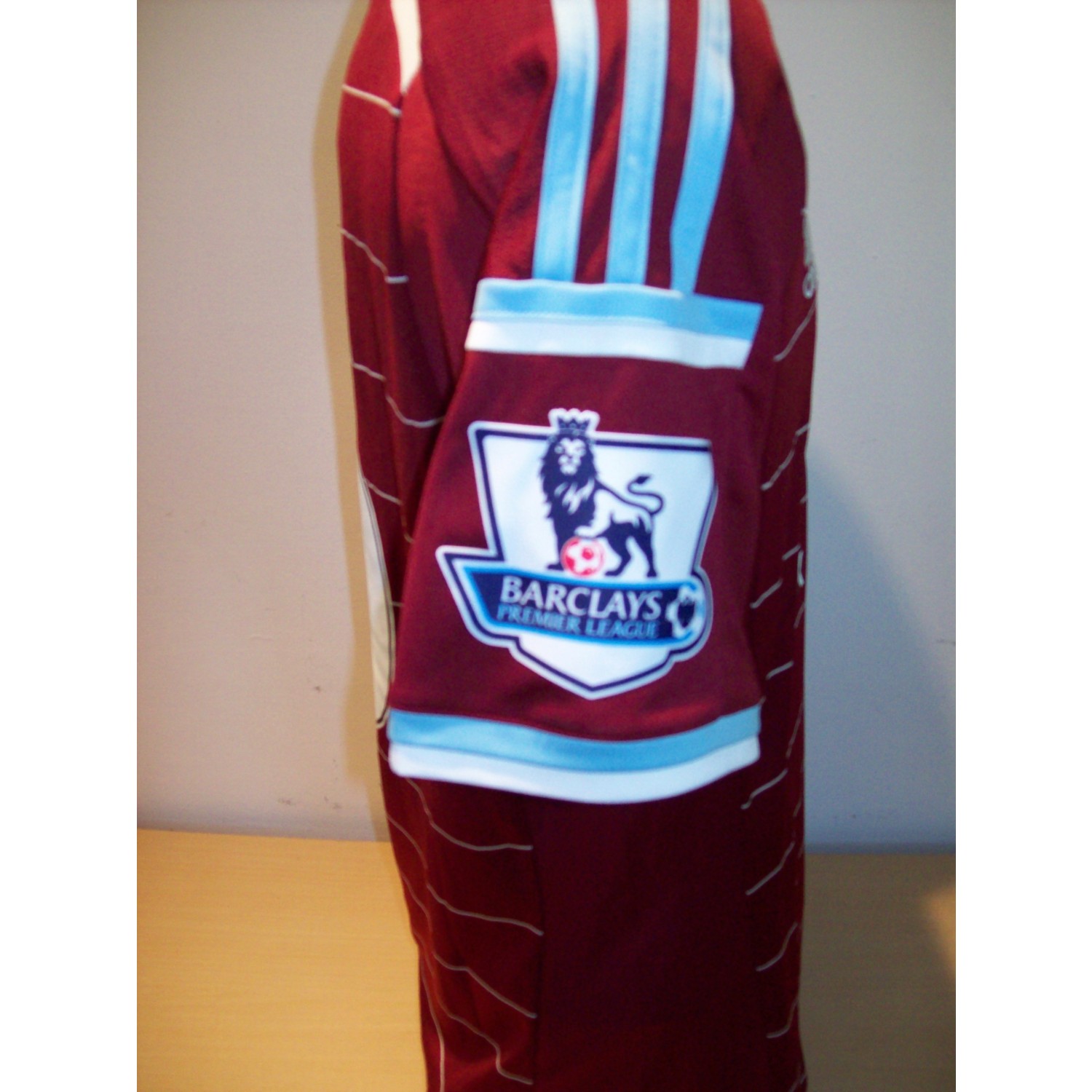 West Ham United Away Football Shirt Jersey 2014 2015 Adidas Mark Noble Size  S