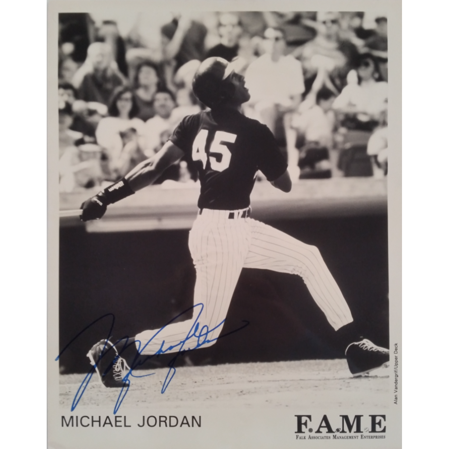 Michael Jordan Signed 8x10 Inch Birmingham Barons Baseball Team RARE FULL  SIGNATURE 26904