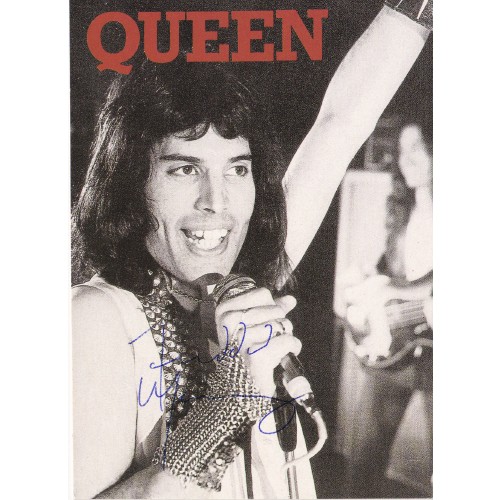 Freddie Mercury Signed 4x6 Postcard