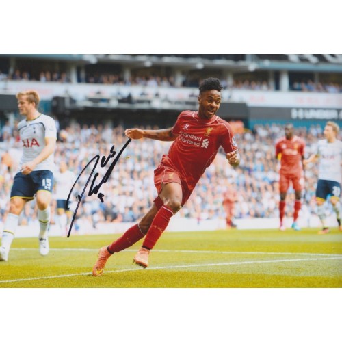Raheem Sterling Signed 8x12 Liverpool Photograph