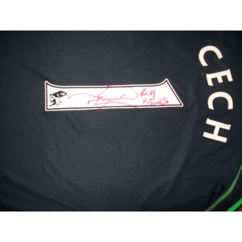 Petr Cech Signed Match Worn 2009/10 Chelsea Double Season Away Shirt