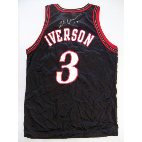 Allen Iverson Signed Philadelphia 76ers Basketball Jersey 25388