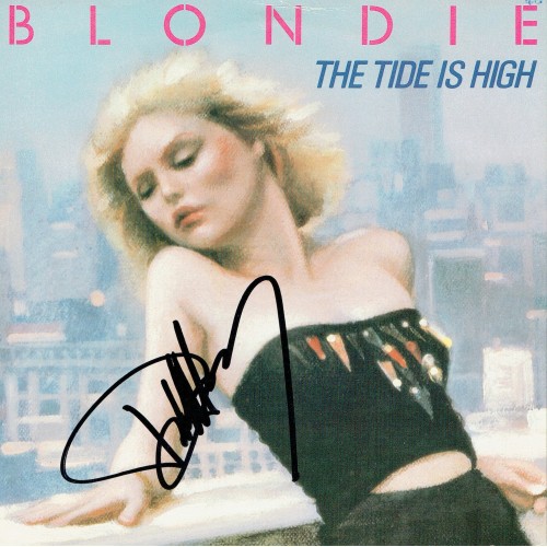 Blondie 'The Tide Is High' Mounted Single Cover Signed By Debbie Harry