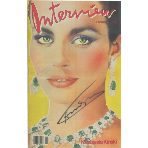 Andy Warhol (1928-1987) Autograph Signed 17x11 Inch Issue of Interview Magazine