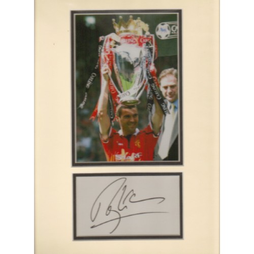 Roy Keane Signature Mounted Man Utd Photo!