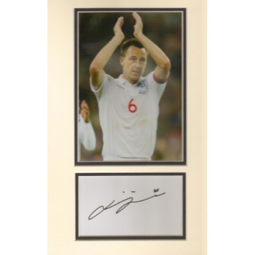 John Terry Signature Mounted With England Photo!