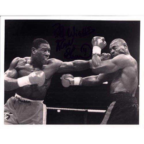 Frank Bruno Signed Boxing 8x10 Photograph In ActionAgainst Mike Tyson