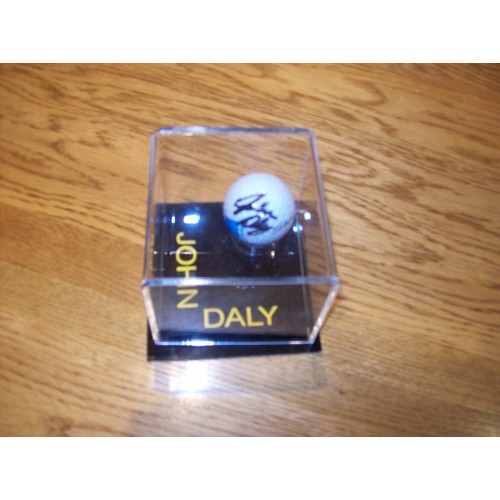 John Daly Signed Golf Ball Display