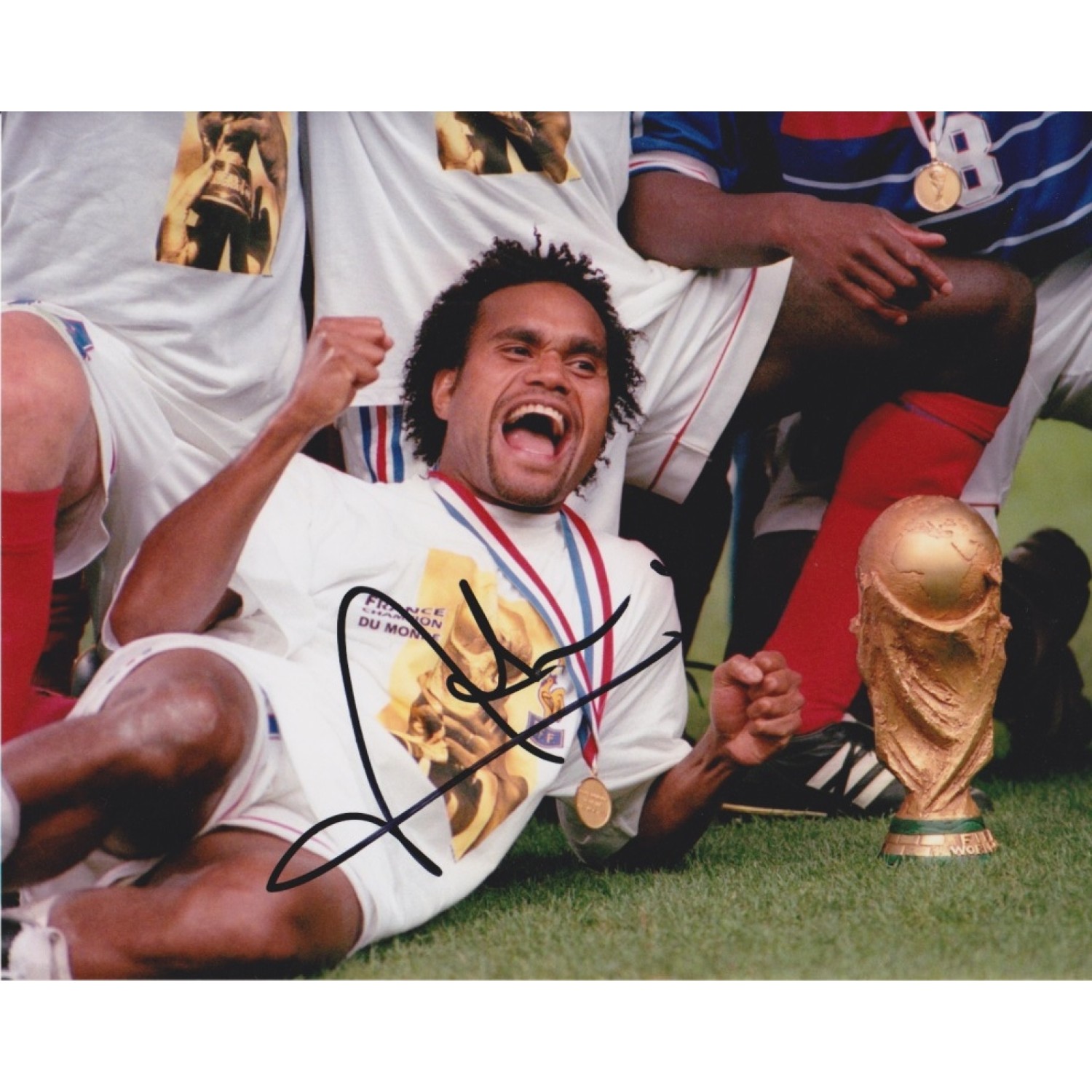 Christian Karembeu Signed France 98 World Cup 8x12 Photograph 25090