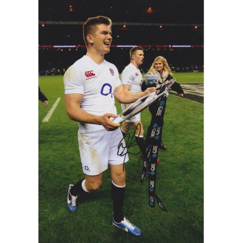 Owen Farrell Signed England Rugby 8x12 Photograph