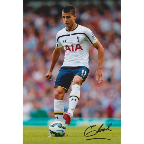 Erik Lamela Signed 8x12 Tottenham Hotspur Photograph