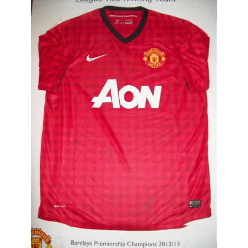Manchester Utd  Signed 2012/13 League Champions Squad Shirt