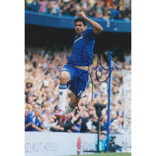 Diego Costa  Signed 8x12 Chelsea Photo