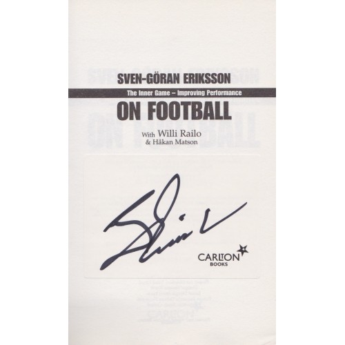 Sven Goran Eriksson Signed 'On Football' Paper Back Book