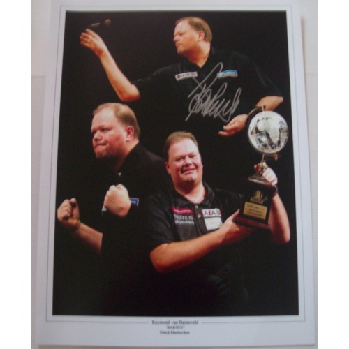 Raymond van Barneveld Signed 12x16 Darts Montage Photograph