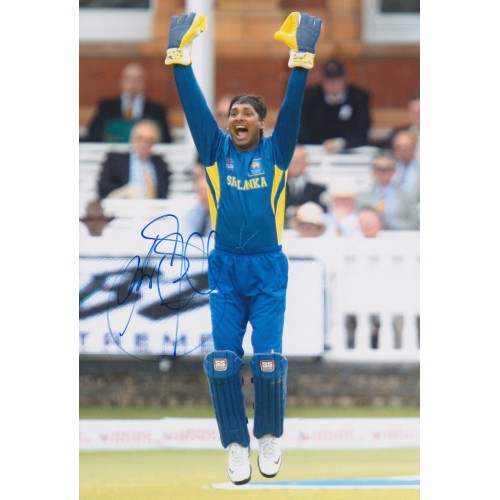 Kumar Sangakkara Signed 8x12 Sri Lanka Cricket Photo!