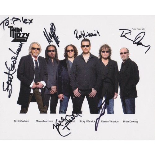 Thin Lizzy Band Signed 8x10 Photograph