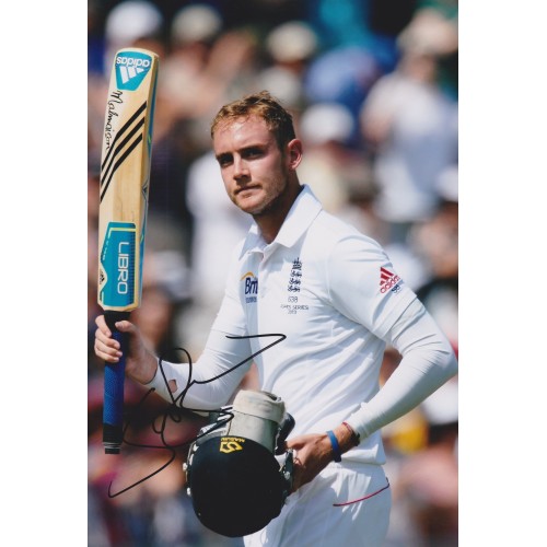 Stuart Broad 8x12 Signed 2013 Ashes Photograph