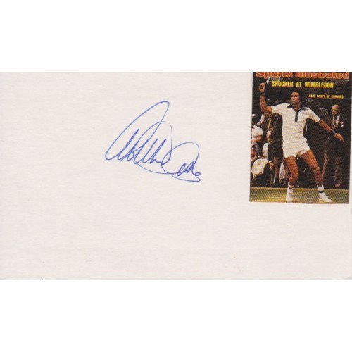 Arthur Ashe Signature on Album Page