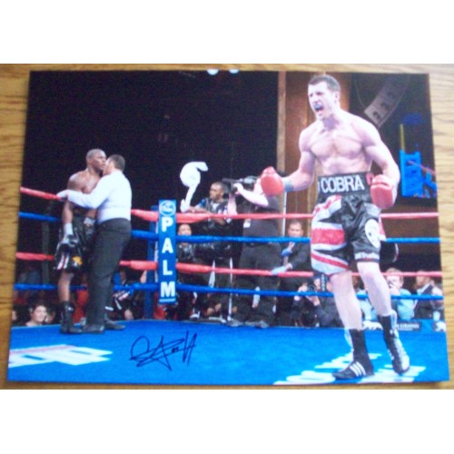 Carl Froch Signed 12x16 vs Jermain Taylor Photograph