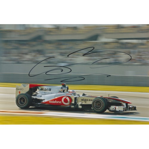 Jenson Button 8x12 Signed Formula 1 Photograph