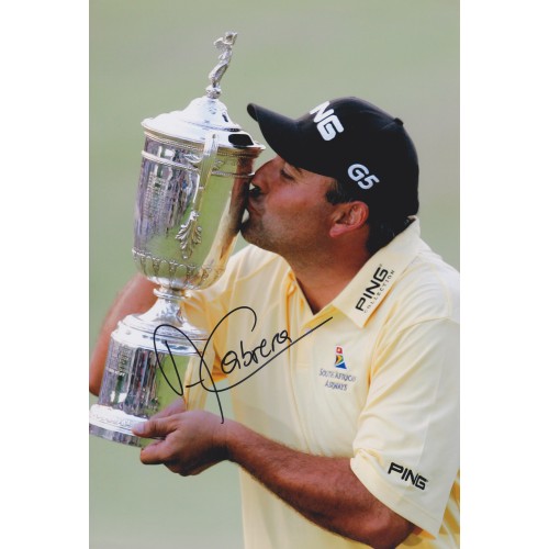 Angel Cabrera Signed 2007 US Open 12x8 Golf Photograph
