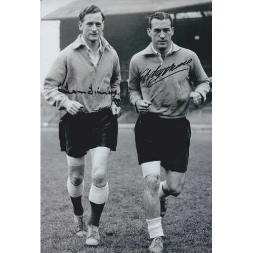 Tom Finney & Nat Lofthouse Signed 8x12 England Photograph