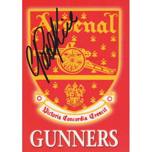 Pat Rice Signed 4x6 Arsenal Postcard
