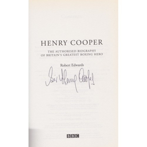 Henry Cooper (1934-2011) Signed Autobiography Hard Back Book