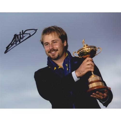 Victor Dubuisson Signed 8x10 Ryder Cup Photograph
