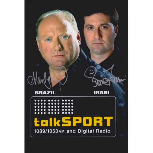 Alan Brazil & Ronnie Irani 'Talk Sport' 12x8 Signed Photograph