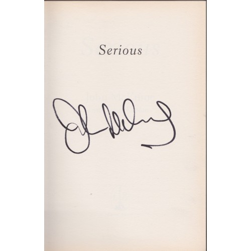 John McEnroe The Autobiography 'Serious' Signed Book!