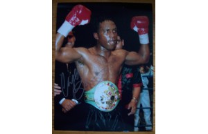 Nigel Benn  Signed 12x16 Awesome Boxing Photograph (At a private signing)
