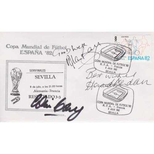 Alan Ball, Howard Kendall  & Colin Gray, Signed 1982 Spanish World Cup FDC 