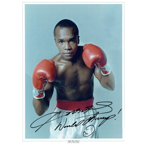 Sugar Ray Leonard 12x16 Signed Photograph