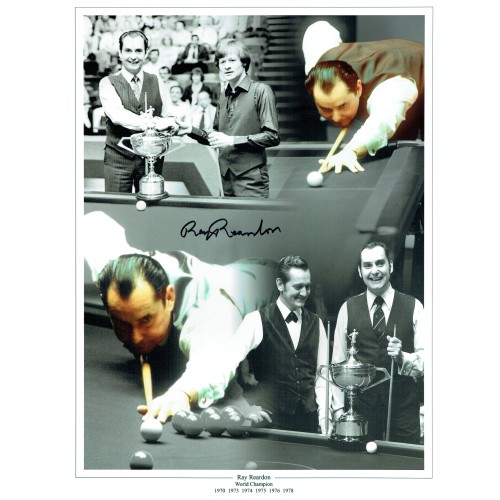 Ray Reardon 12x16 Signed Montage Snooker Photograph