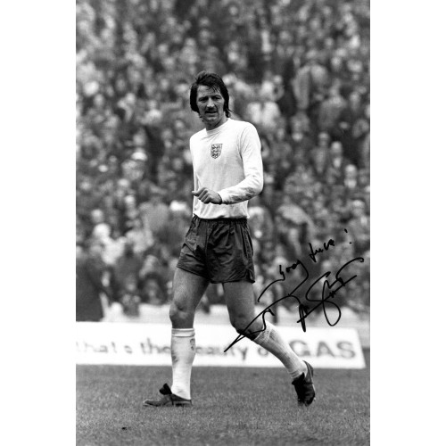 Frank Worthington Signed 8x12 England Photograph