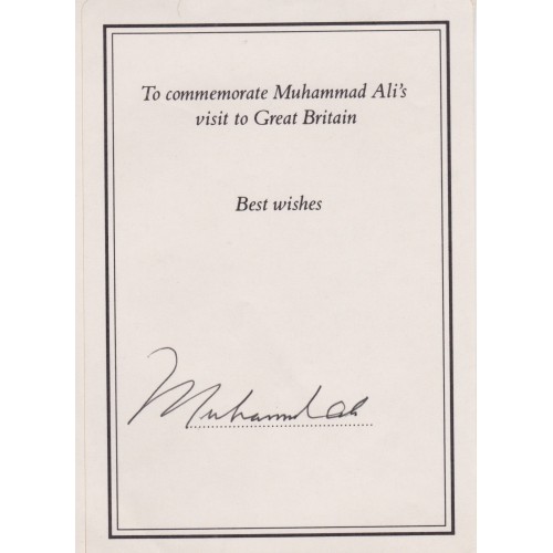 Muhammad Ali Signed Book Plate 1993/94 & Ali Liston Photograph