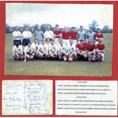 England 1962 Signed World Cup Squad Presentation