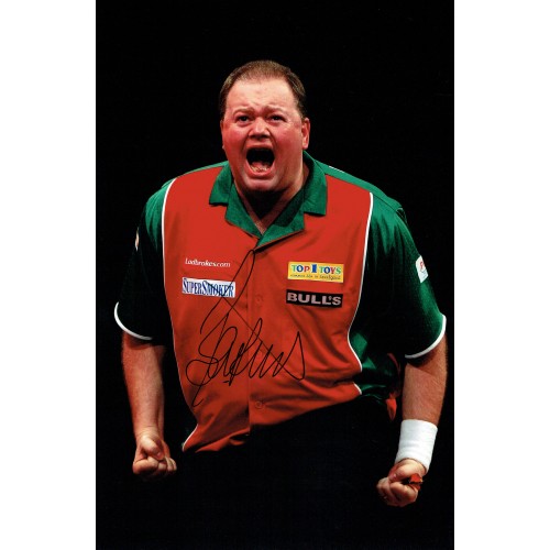Raymond Van Barneveld Signed 8x12 Darts Photograph